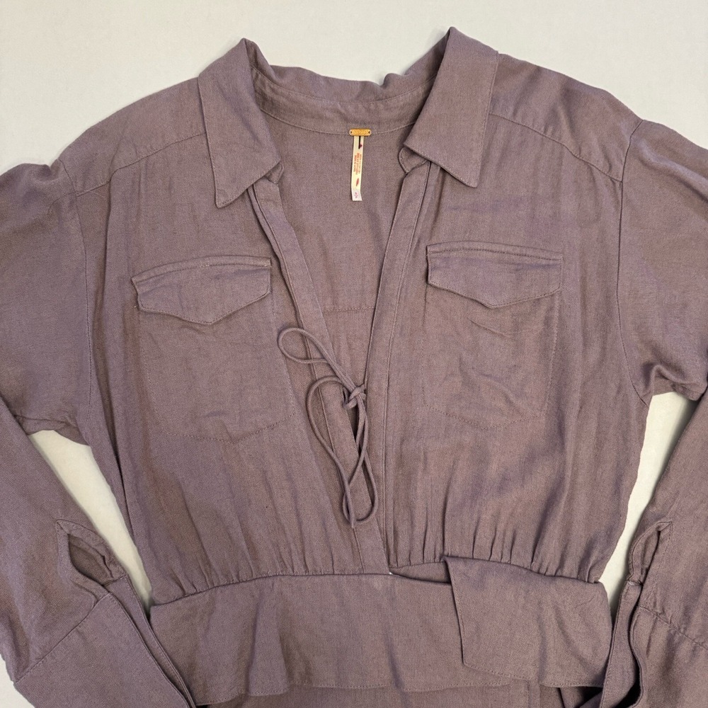 Free People Women's Maxwell Sporty Mini Dress Size Small Petite Purple - Picture 3 of 6